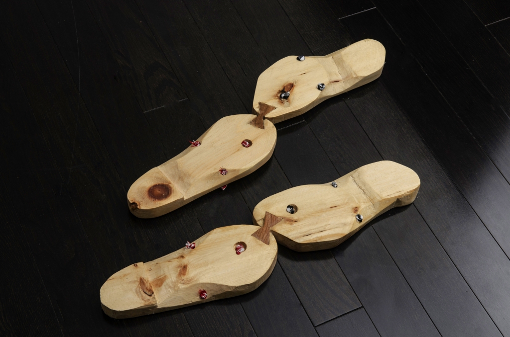 Lovers’ Tango Sandals, Wood Sculpture 2016
